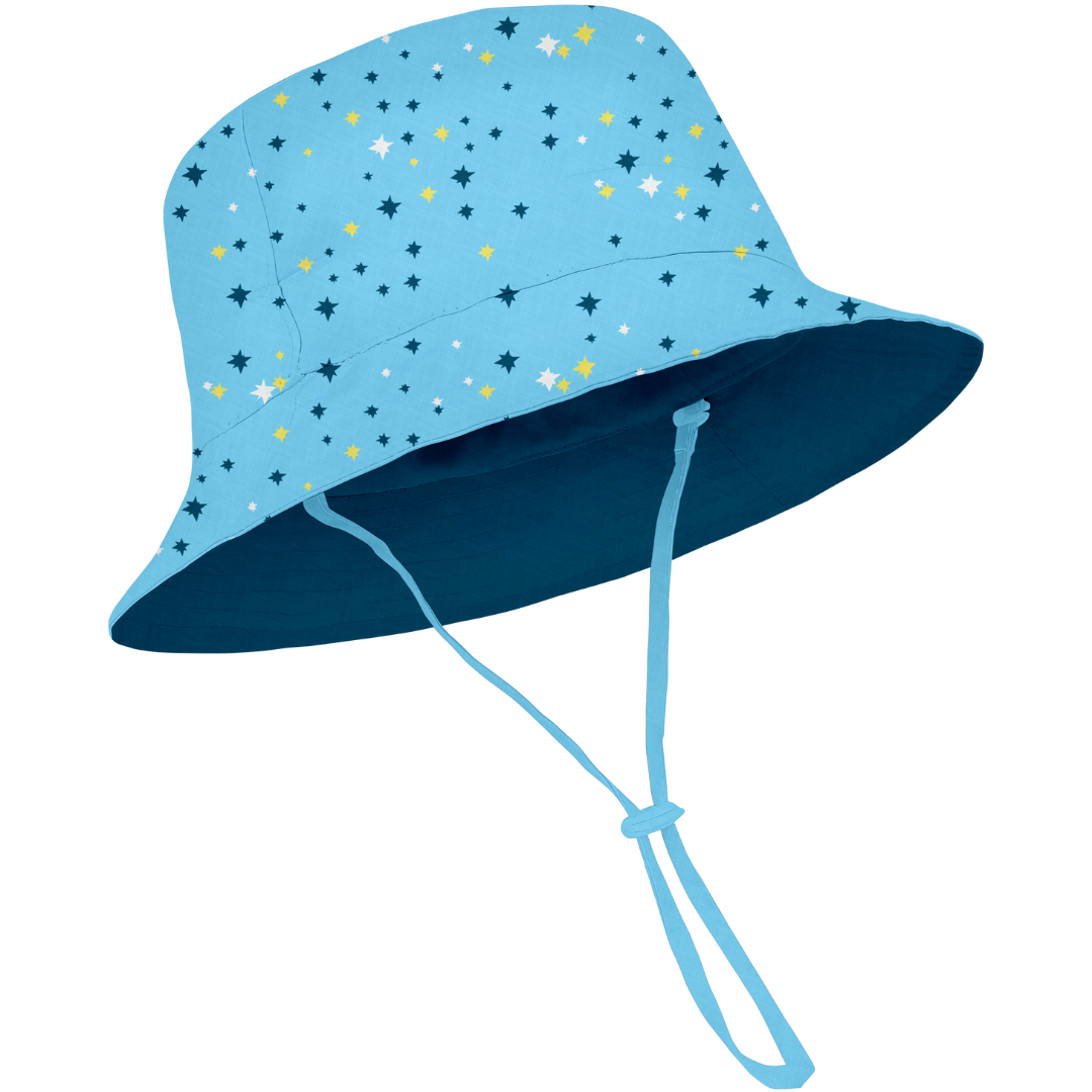 Infant Bucket Hat with Drawstring – Soft, Protective & Stylish
