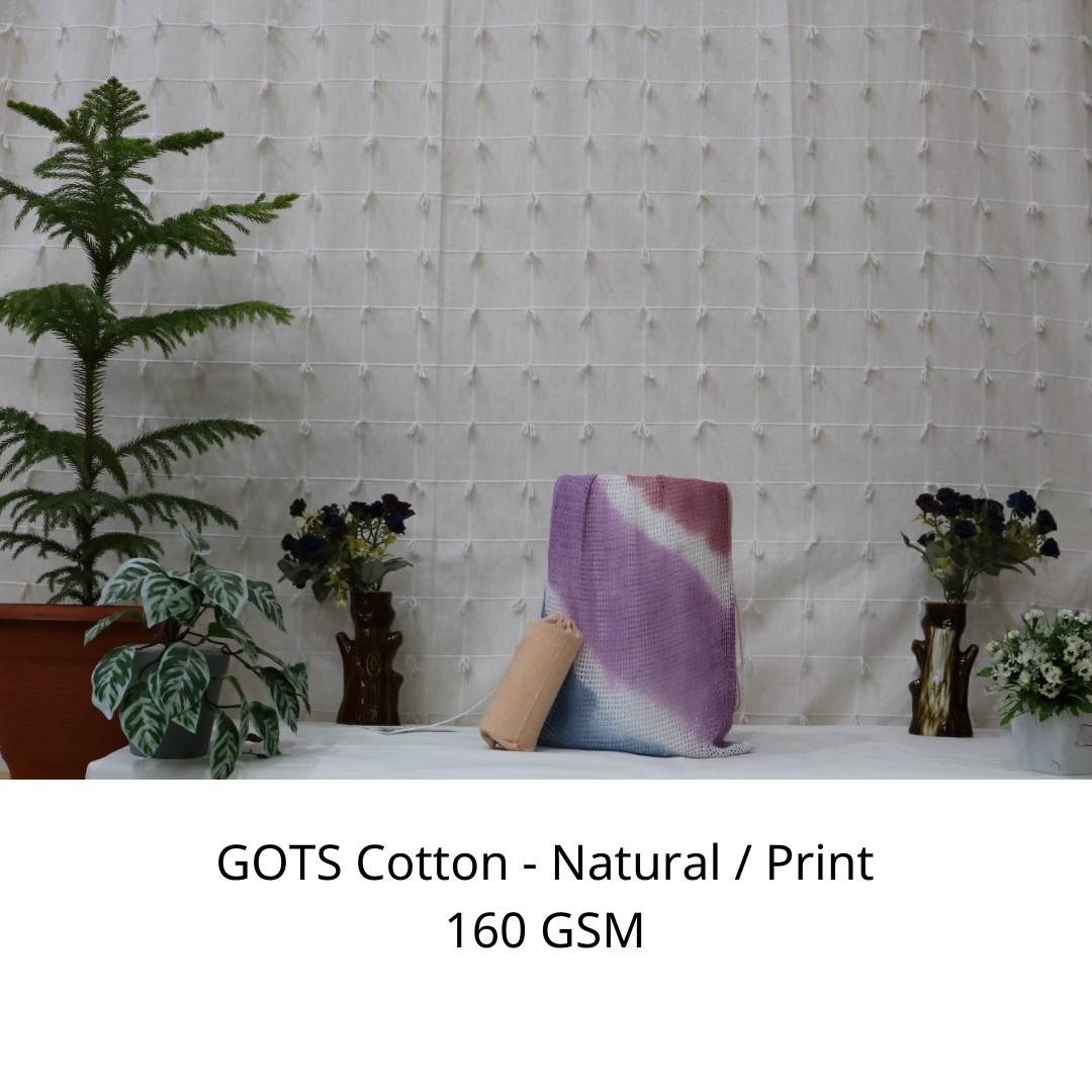 GOTS COTTON NATURAL / PRINT 160 GSM