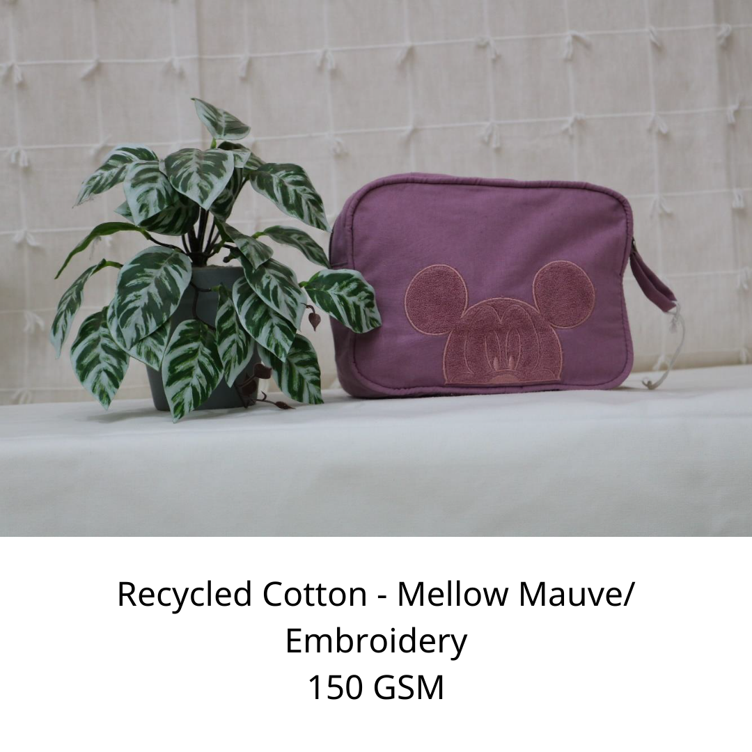 RECYCLED COTTON MELLOW MAUVE / EMBROIDERY 150 GSM