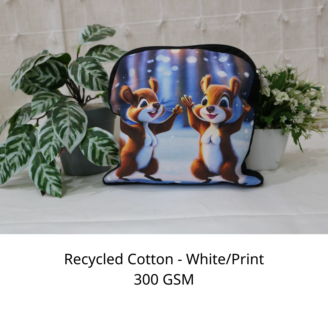 RECYCLED COTTON WHITE / PRINT 300 GSM