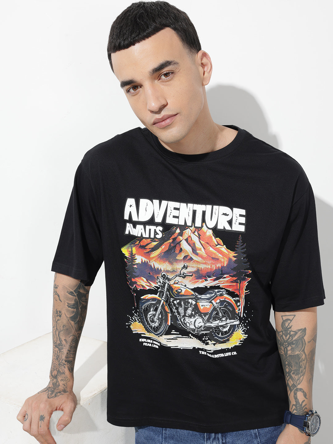 Graphic Printed Pure Cotton Relaxed Fit T-Shirt