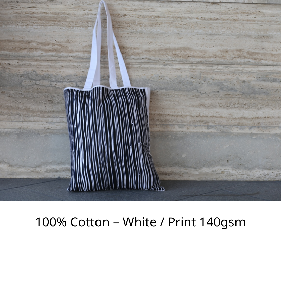 100% COTTON WHITE / PRINT 140 GSM