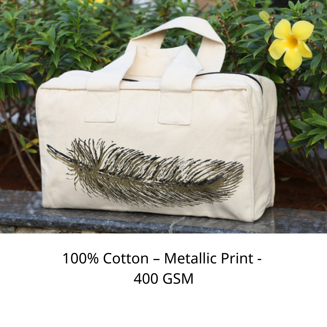 100% COTTON METALLIC PRINT 400 GSM