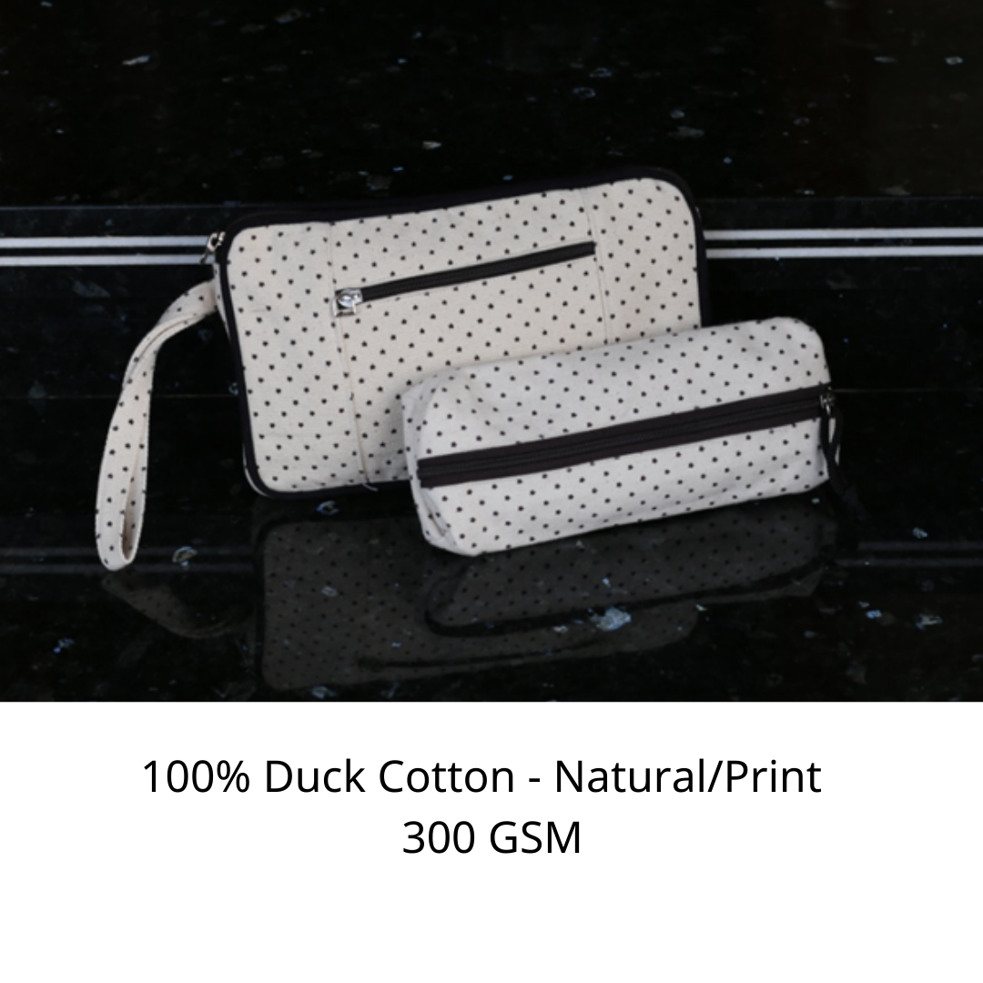 100% COTTON DUCK CANVAS NATURAL / PRINT 300 GSM