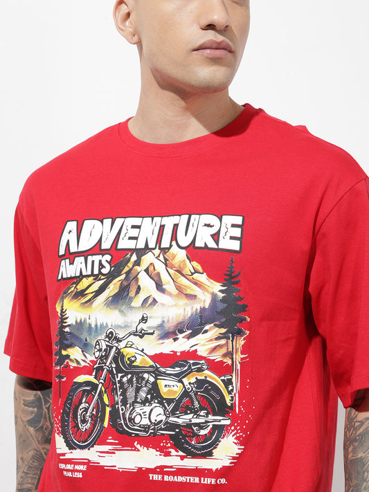 Graphic Printed Pure Cotton Relaxed Fit T-Shirt