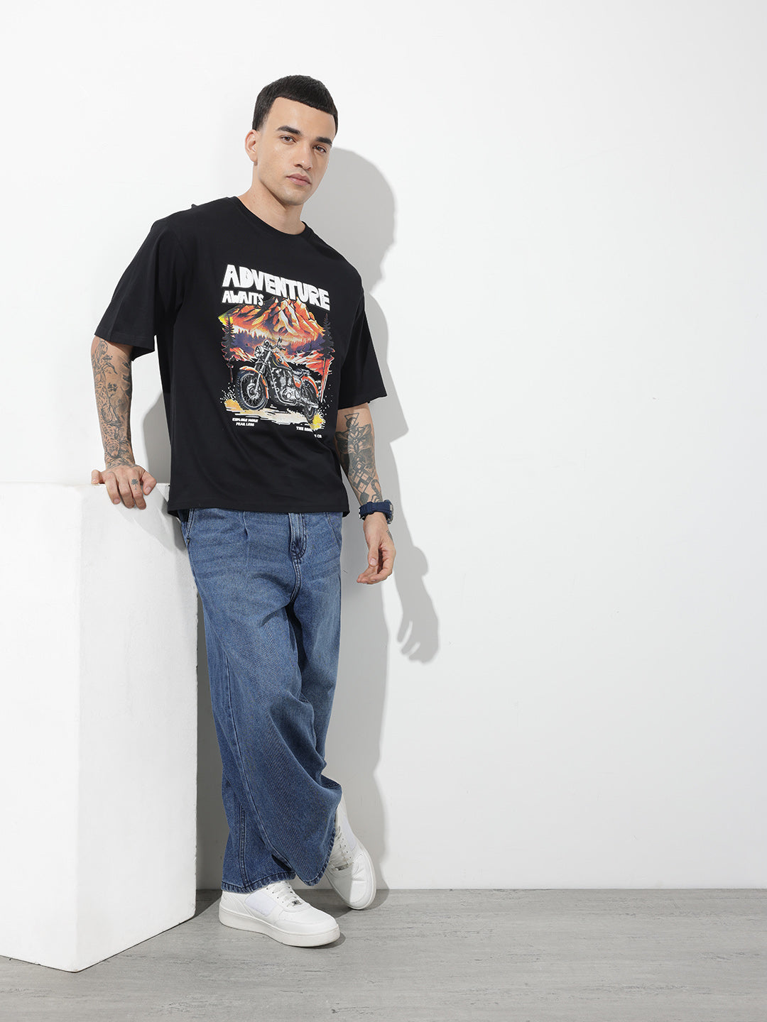 Graphic Printed Pure Cotton Relaxed Fit T-Shirt