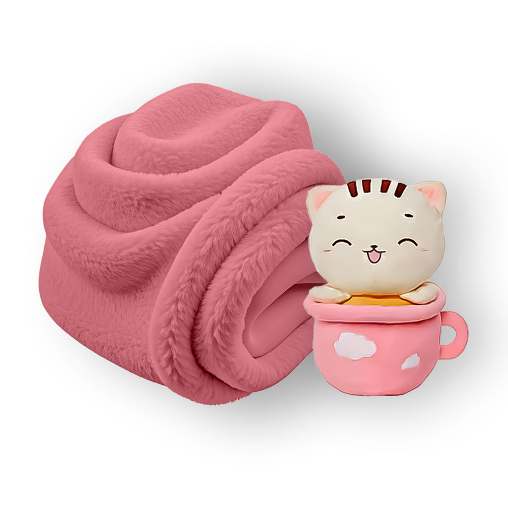 Ultra-Soft Bamboo Fleece Infant Blanket with Travel Toy