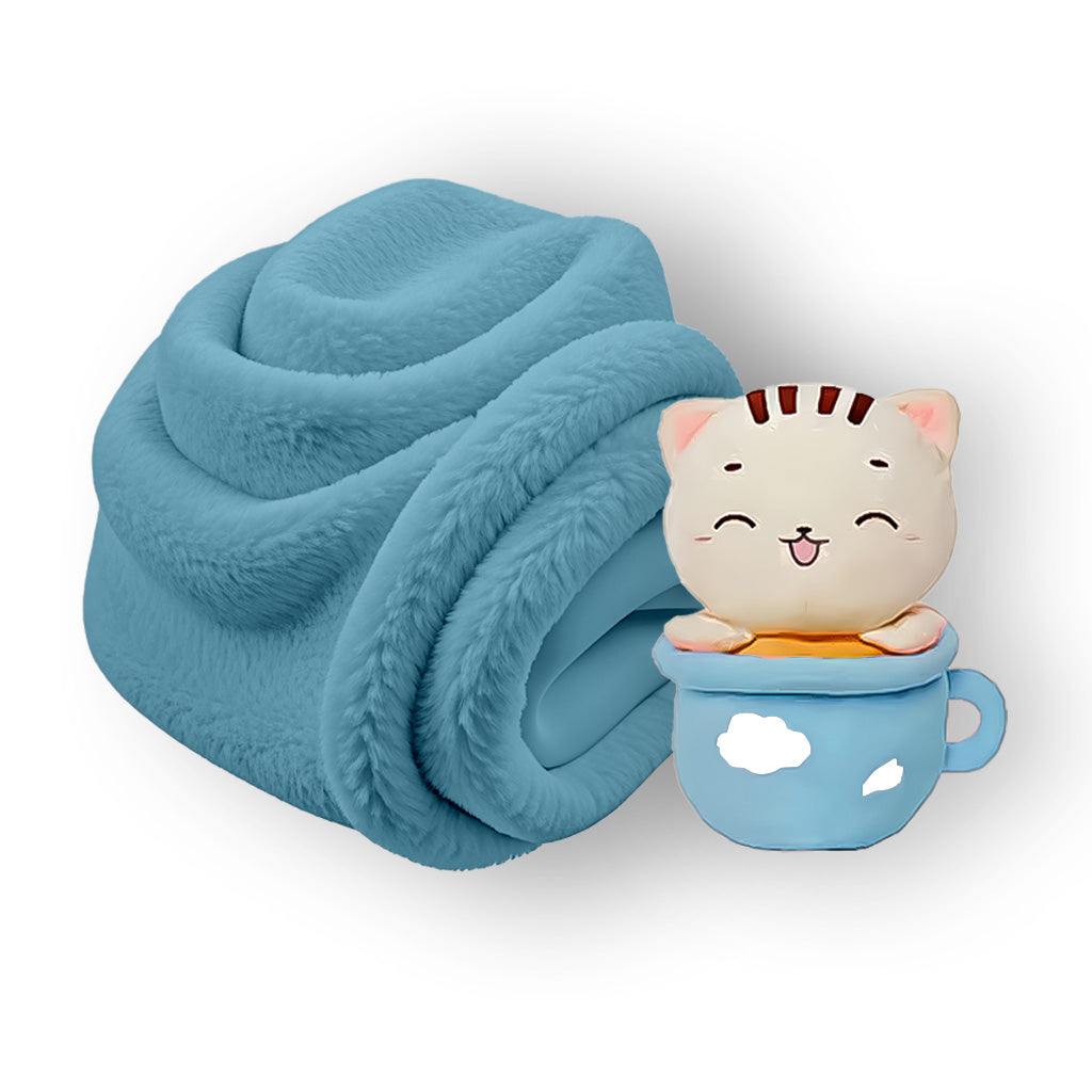 Ultra-Soft Bamboo Fleece Infant Blanket with Travel Toy