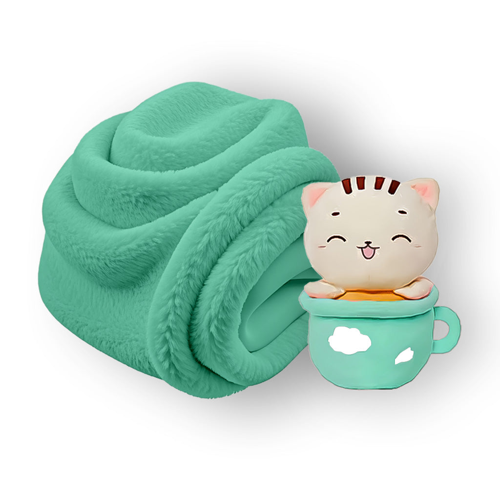 Ultra-Soft Bamboo Fleece Infant Blanket with Travel Toy