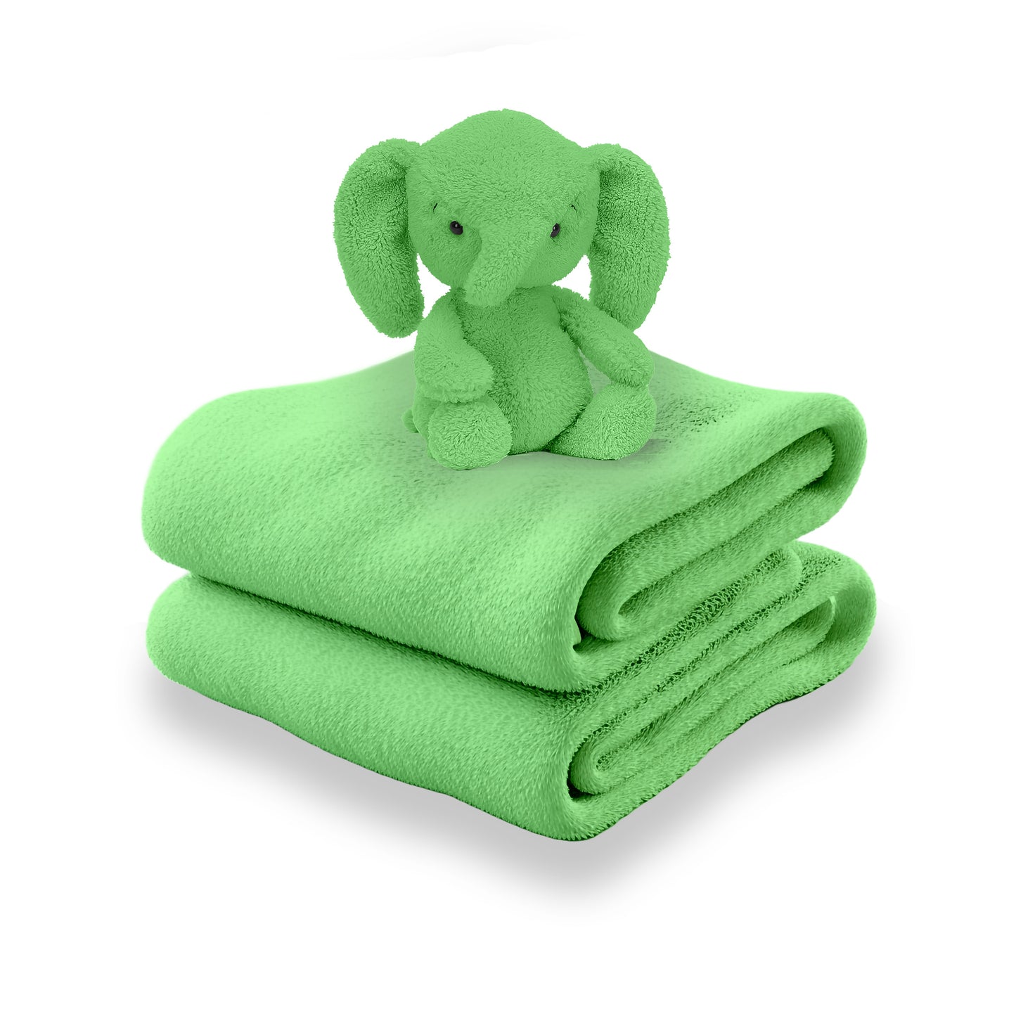 Ultra-Soft Bamboo Fleece Infant Blanket with Travel Toy