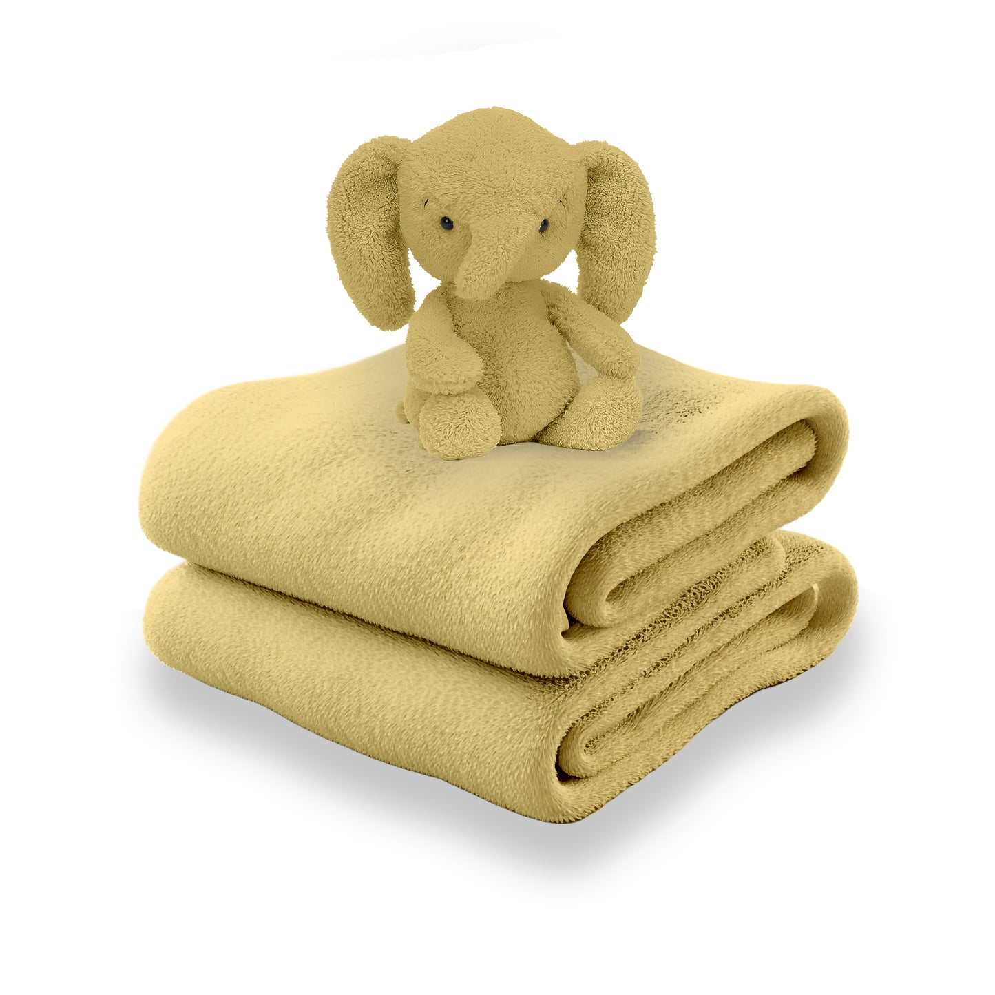 Ultra-Soft Bamboo Fleece Infant Blanket with Travel Toy