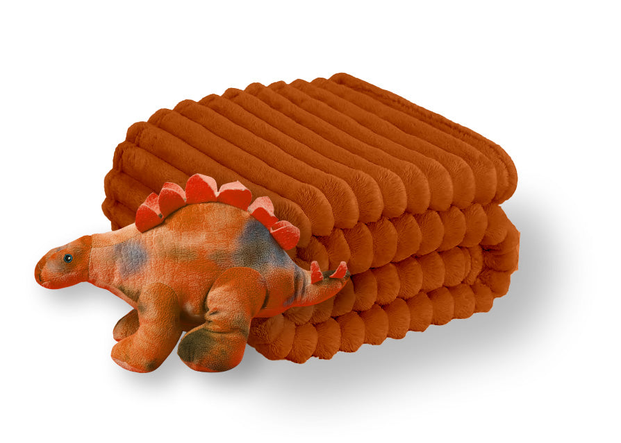 Ultra-Soft Bamboo Fleece Infant Blanket with Travel Toy