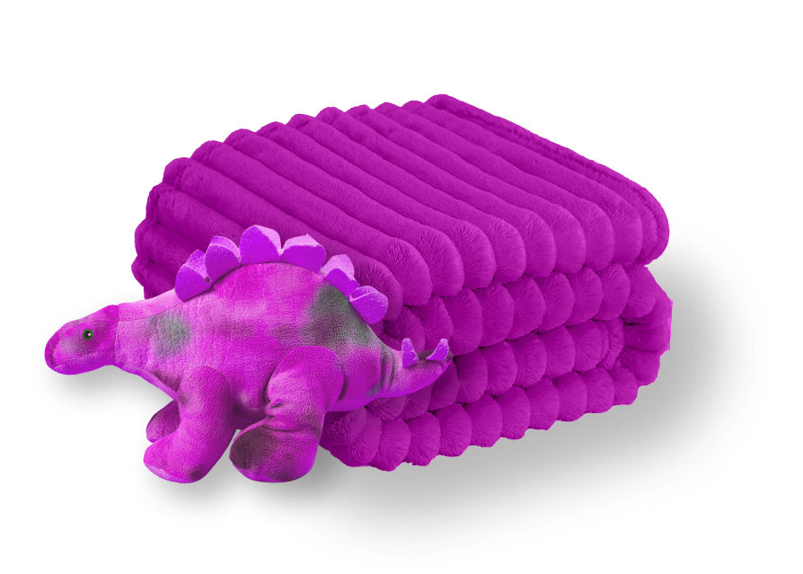 Ultra-Soft Bamboo Fleece Infant Blanket with Travel Toy