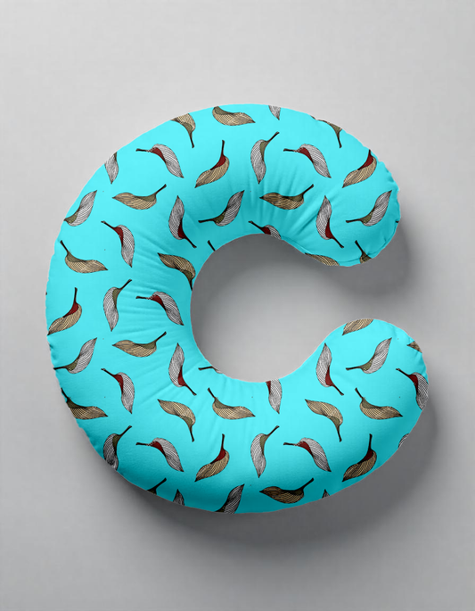 Ergonomic Nursing Pillow – Soft Viscose Cover & Memory Foam Support