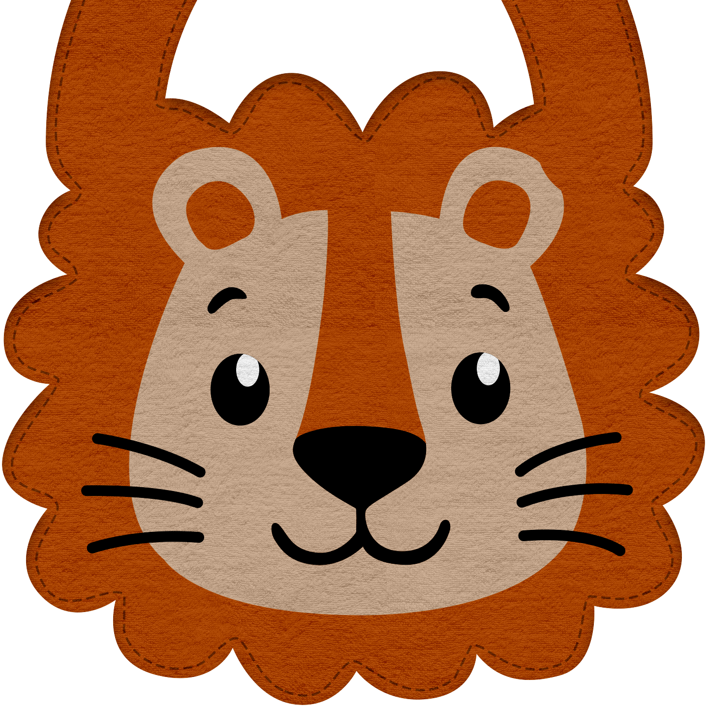 Cute Lion Face Bib β Soft, Stretchy & Protective
