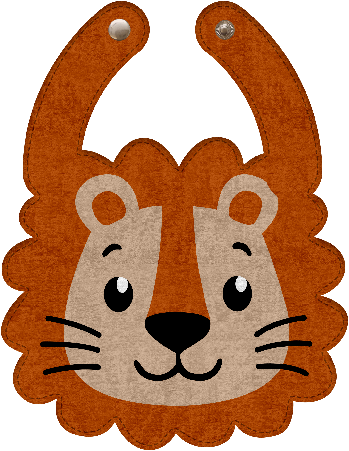 Cute Lion Face Bib β Soft, Stretchy & Protective