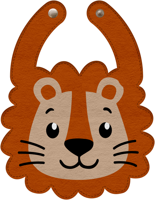 Cute Lion Face Bib – Soft, Stretchy & Protective