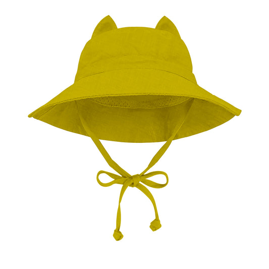 Infant Bucket Hat with Drawstring – Soft, Protective & Stylish