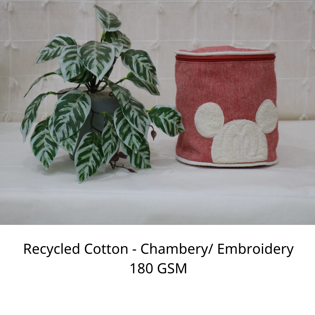 RECYCLED COTTON CHAMBERY / EMBROIDERY 180 GSM