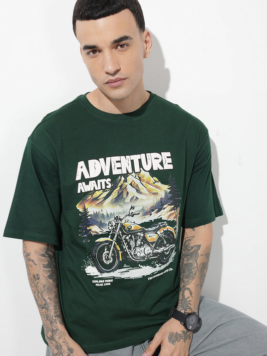 Graphic Printed Pure Cotton Relaxed-Fit T-Shirt