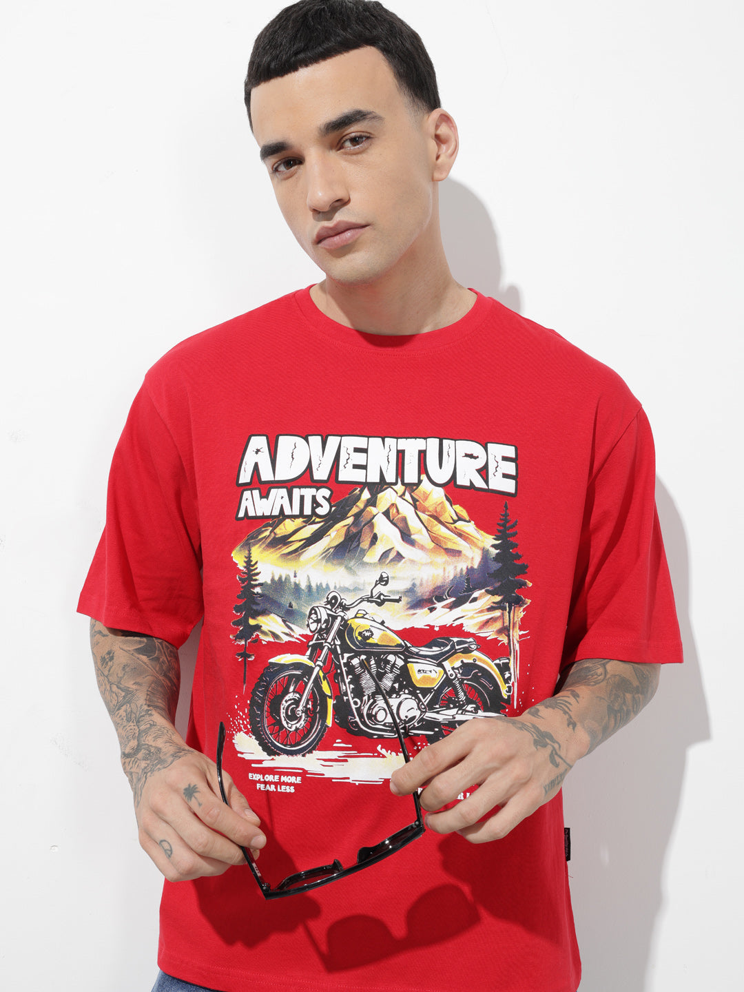 Graphic Printed Pure Cotton Relaxed Fit T-Shirt