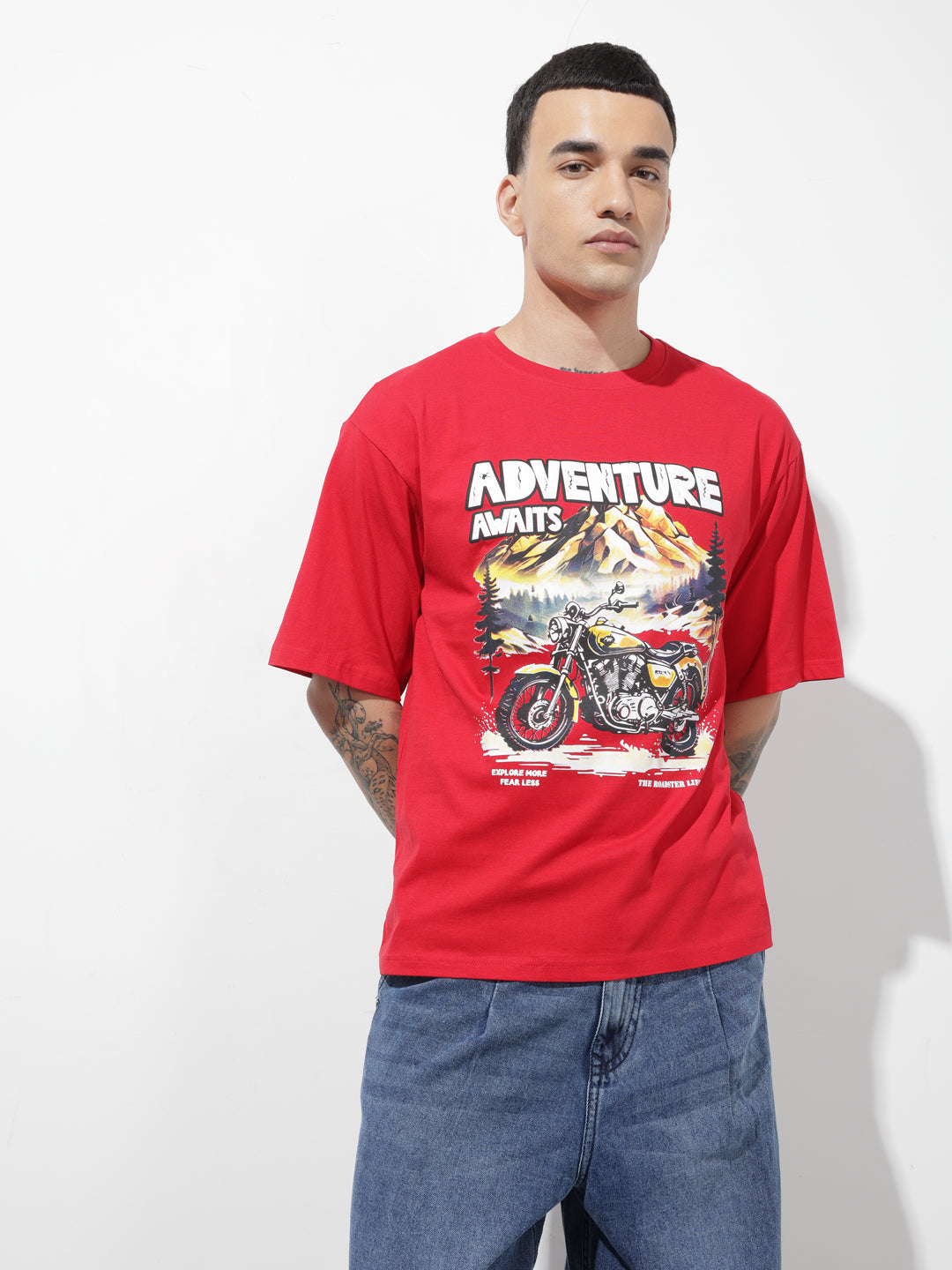 Graphic Printed Pure Cotton Relaxed Fit T-Shirt