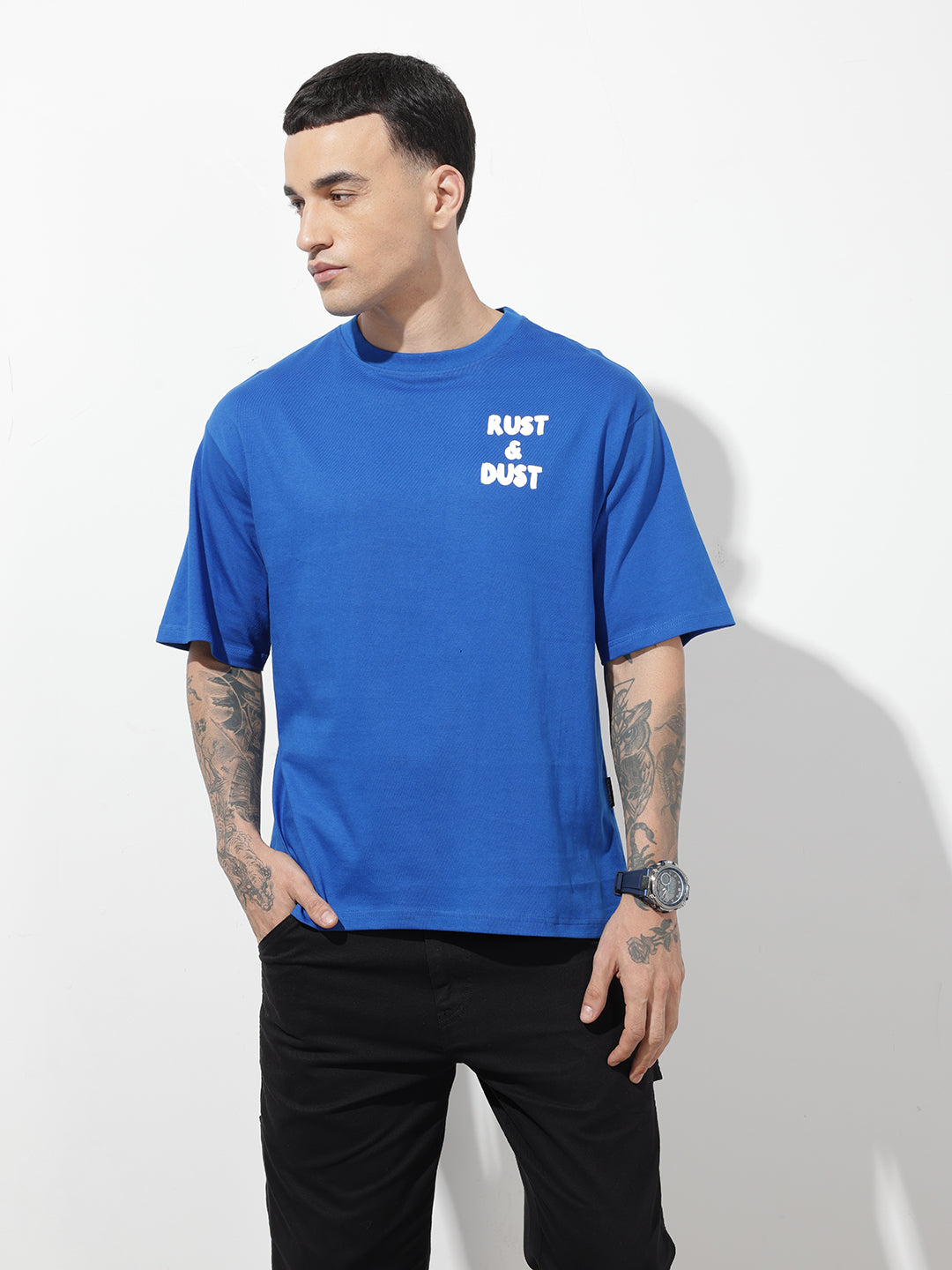 Printed Relaxed-Fit Round Neck T-Shirt