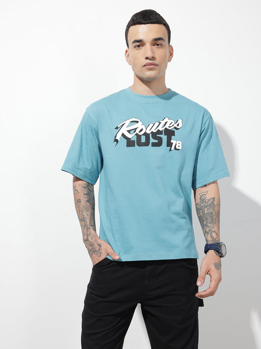 Graphic Printed Relaxed-Fit Round Neck T-Shirt