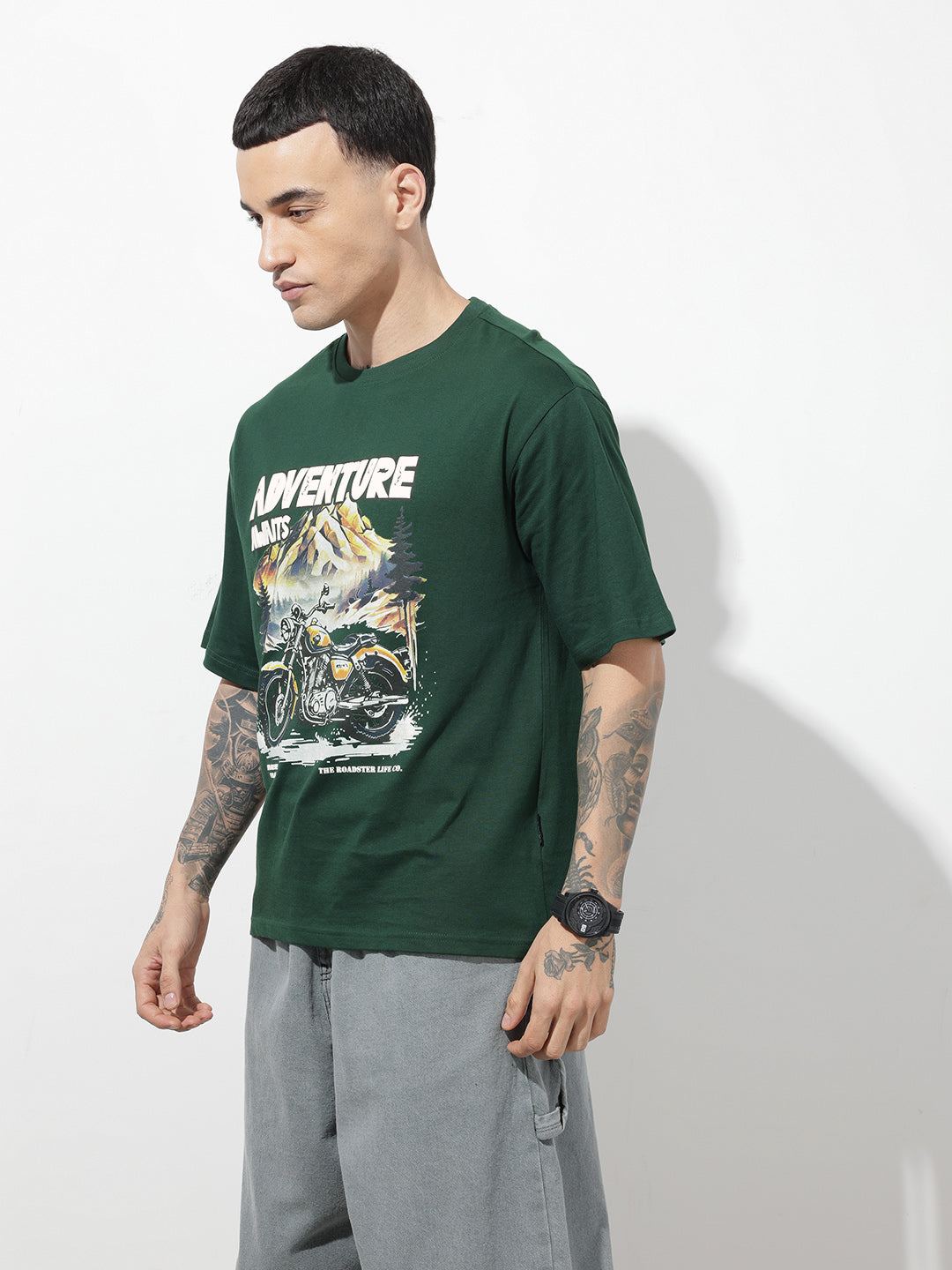 Graphic Printed Pure Cotton Relaxed-Fit T-Shirt