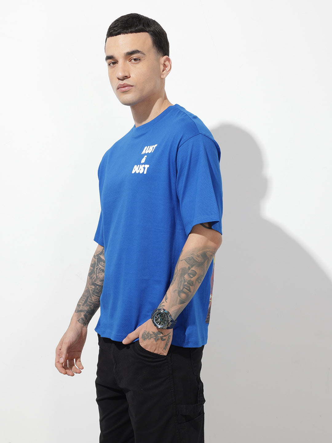 Printed Relaxed-Fit Round Neck T-Shirt