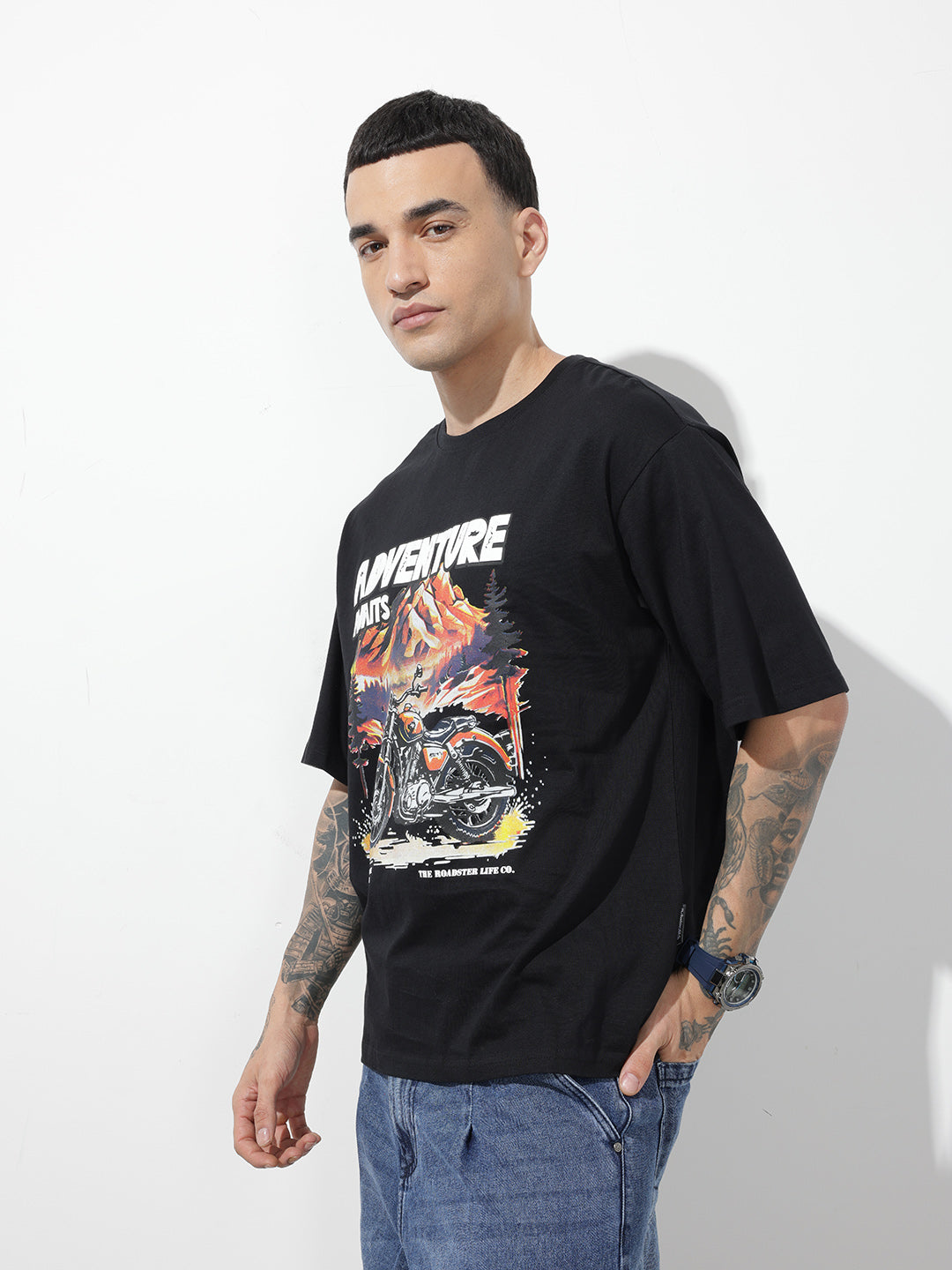 Graphic Printed Pure Cotton Relaxed Fit T-Shirt