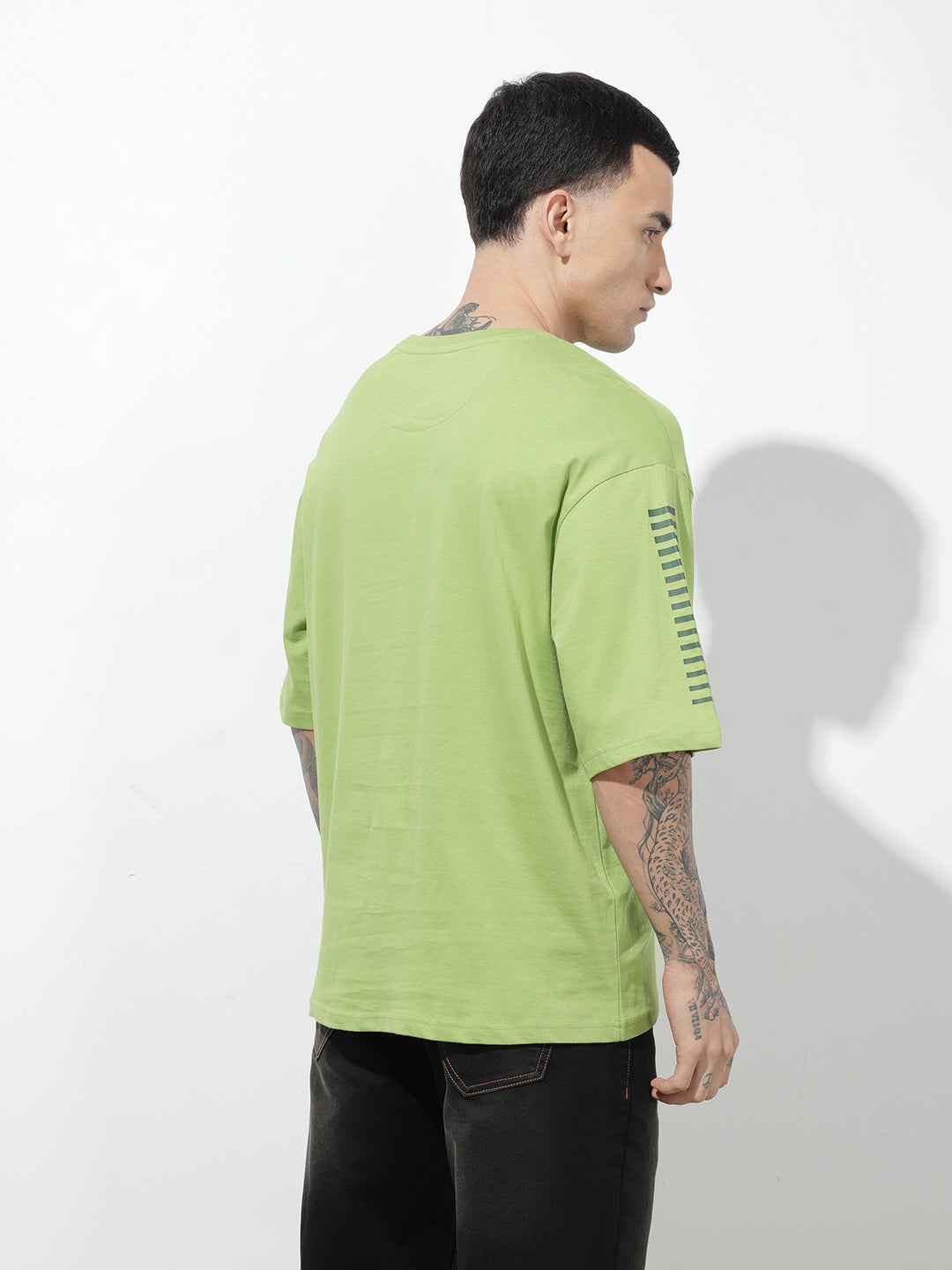 Typography Printed Relaxed-Fit Pure Cotton T-Shirt