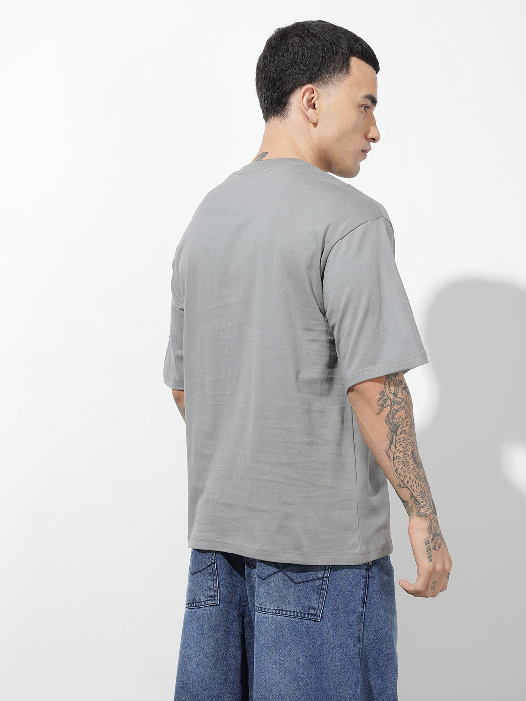 Typography Printed Pure Cotton Relaxed-Fit T-Shirt