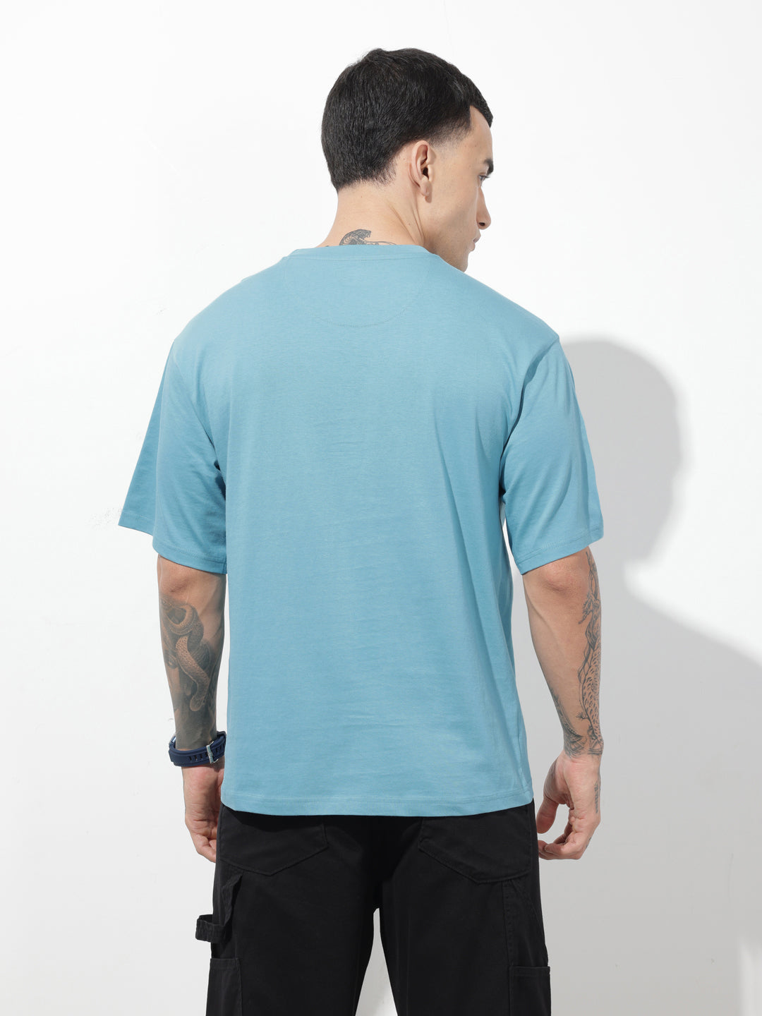 Graphic Printed Relaxed-Fit Round Neck T-Shirt