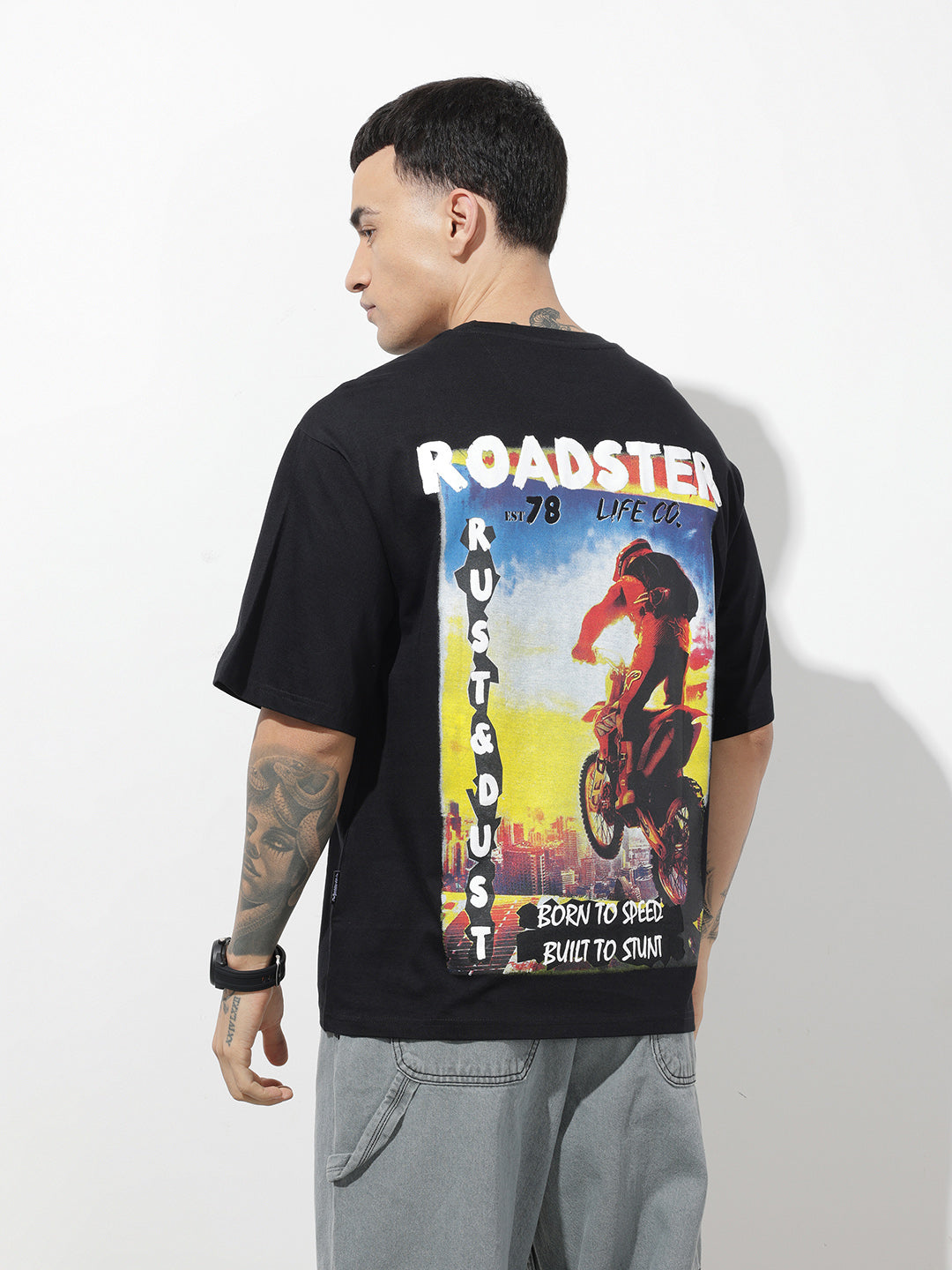 Graphic Printed Pure Cotton Relaxed Fit Tshirts