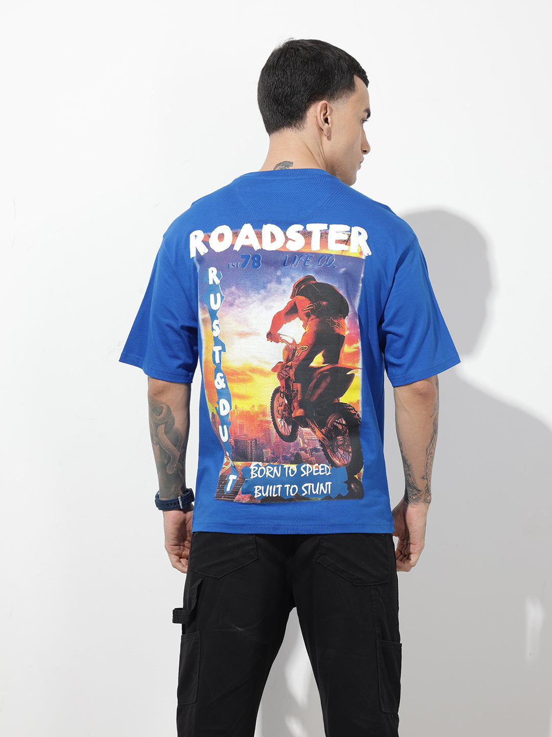 Printed Relaxed-Fit Round Neck T-Shirt