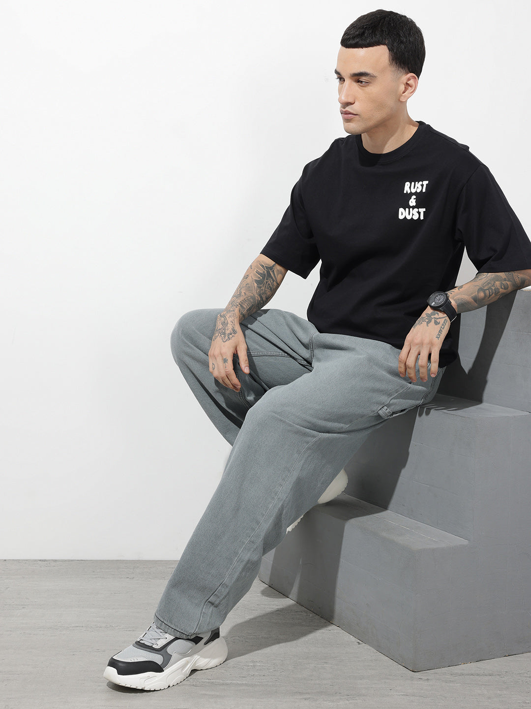 Graphic Printed Pure Cotton Relaxed Fit Tshirts