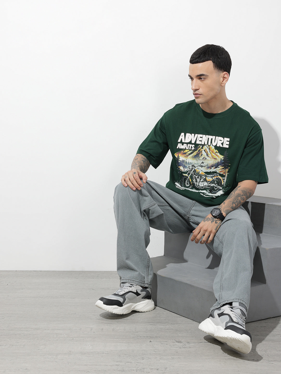 Graphic Printed Pure Cotton Relaxed-Fit T-Shirt