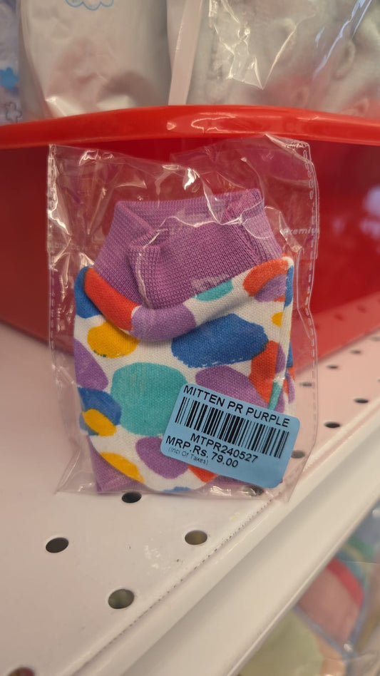 MITTENS NB PURPUL