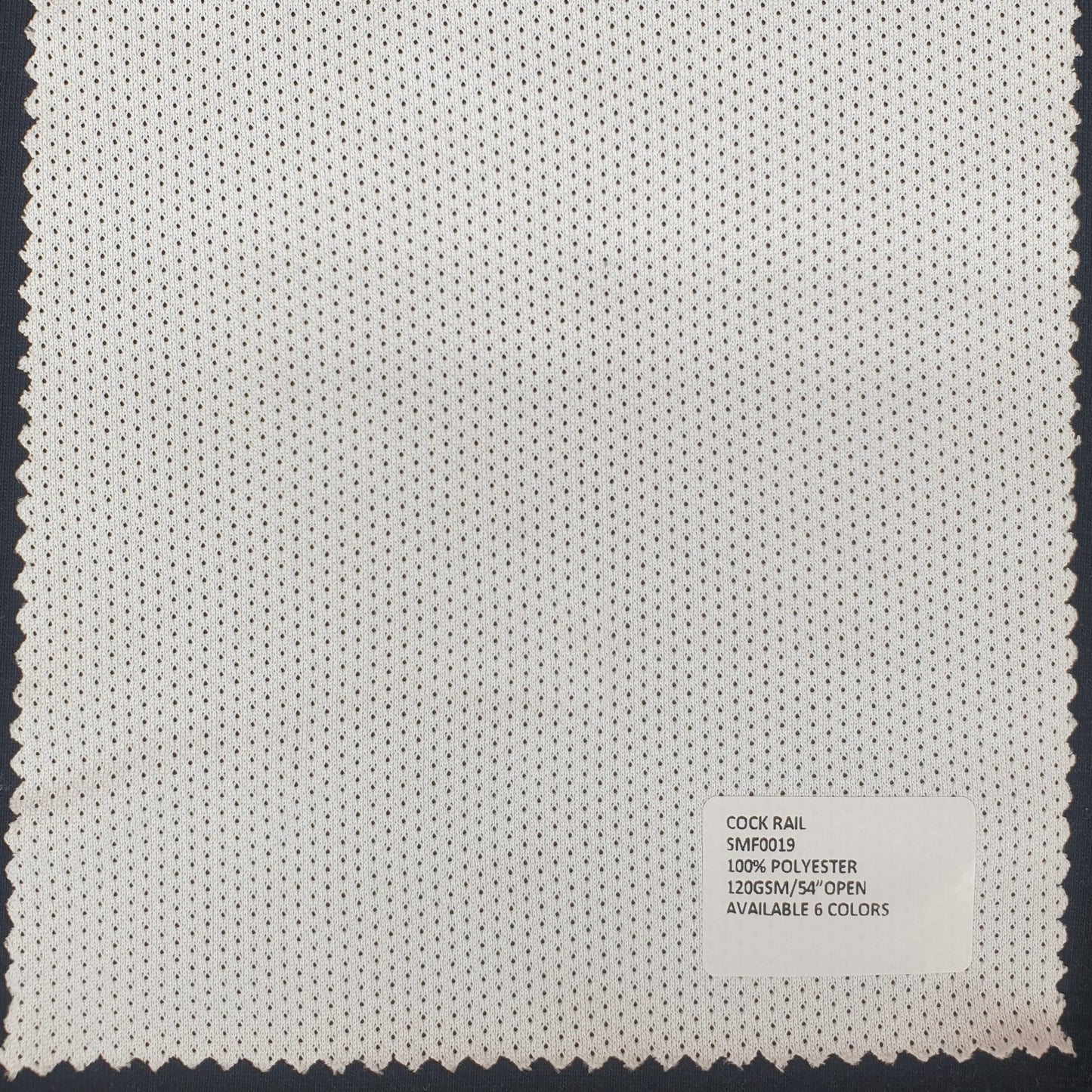 100% Polyester Warp Knit Mesh Jersey - 120 GSM