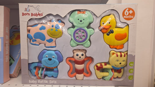 RATTLE 6 PCS MULTI COLOUR