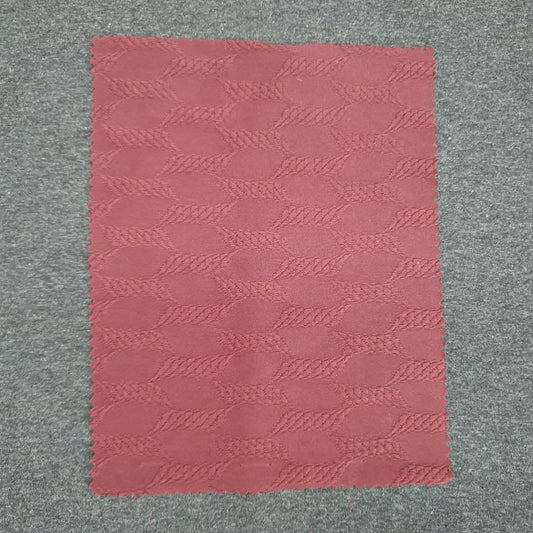 90% Polyester, 10% Spandex KNOT Fabric – 220 GSM, Woven, Unique Knot Pattern